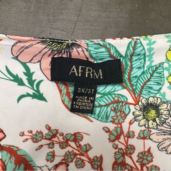 AFRM-Monique Teal Garden Midi Dress Cut-Out Details Sz 3x - Picture 9 of 10